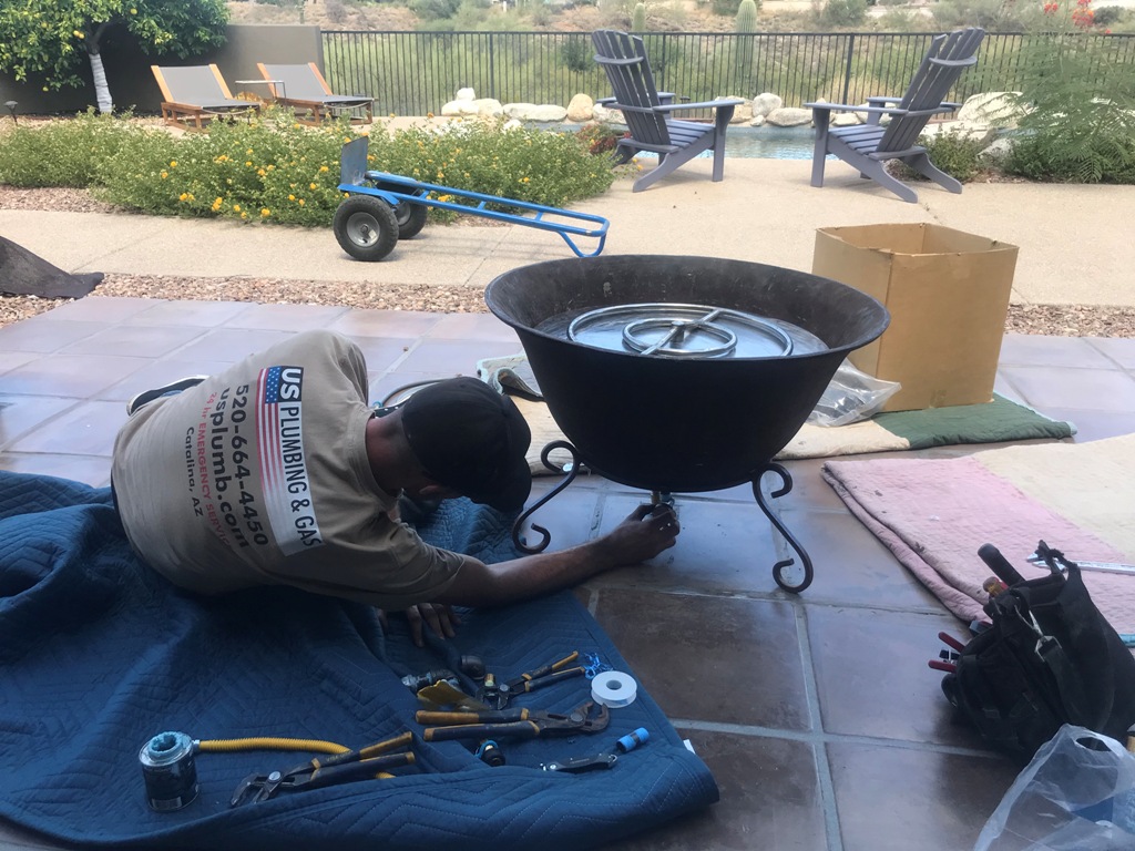 installing a gas line to a fire pit 3